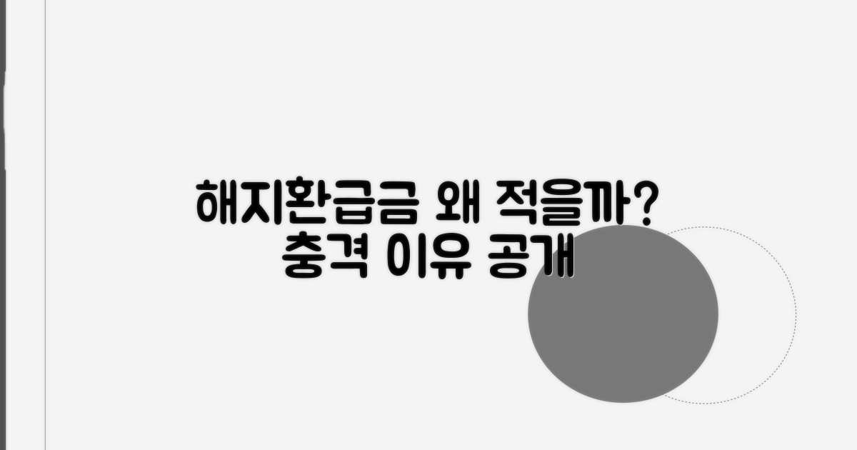 해지환급금, 예상보다 적은 이유