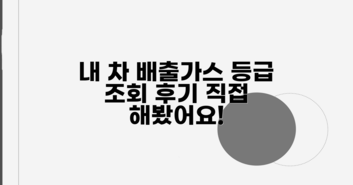 내 차 배출가스등급 조회 실제 후기