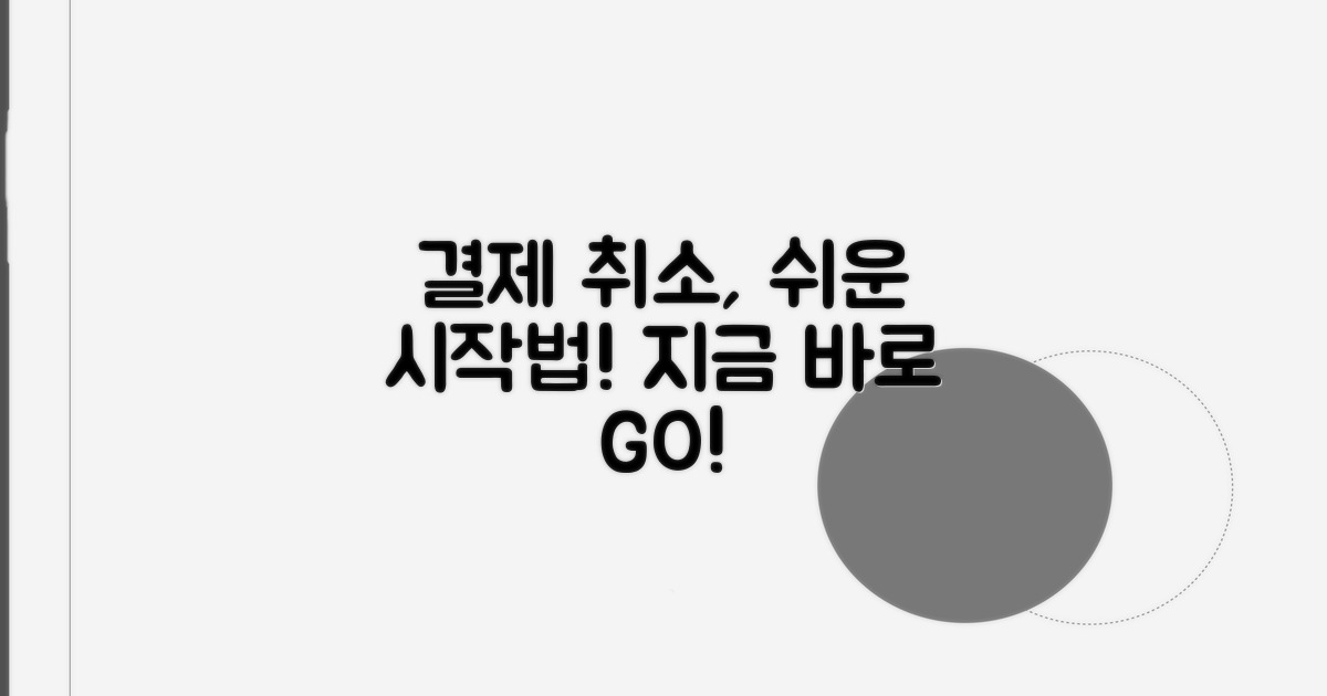 결제 취소, 이렇게 시작하세요