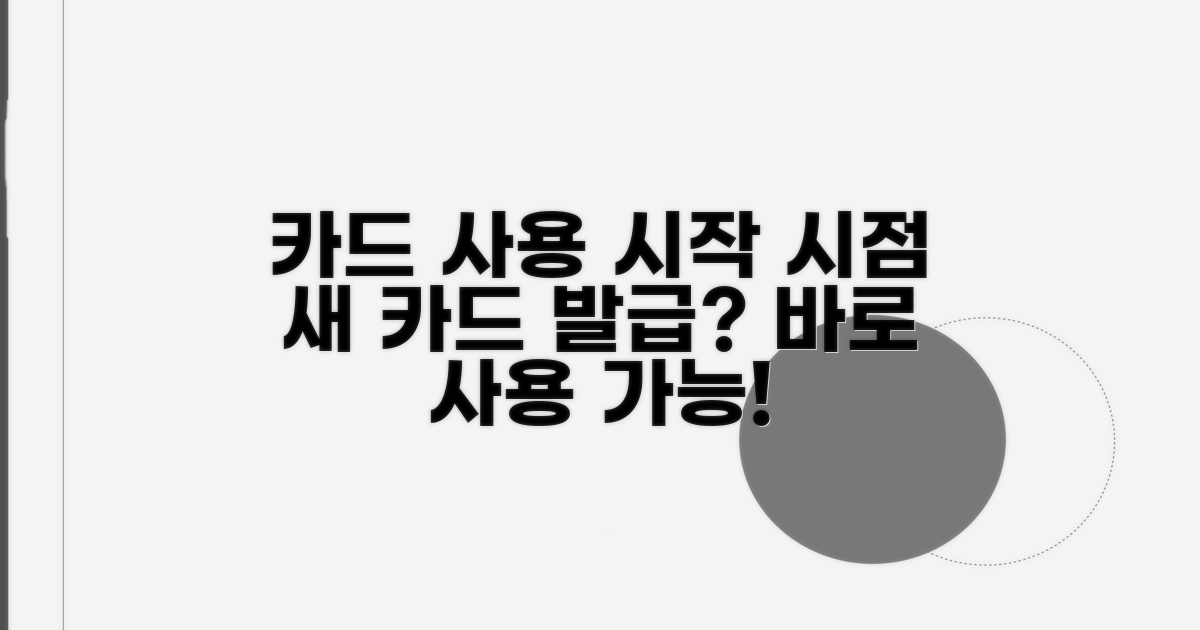 카드 사용 개시 시점 정보