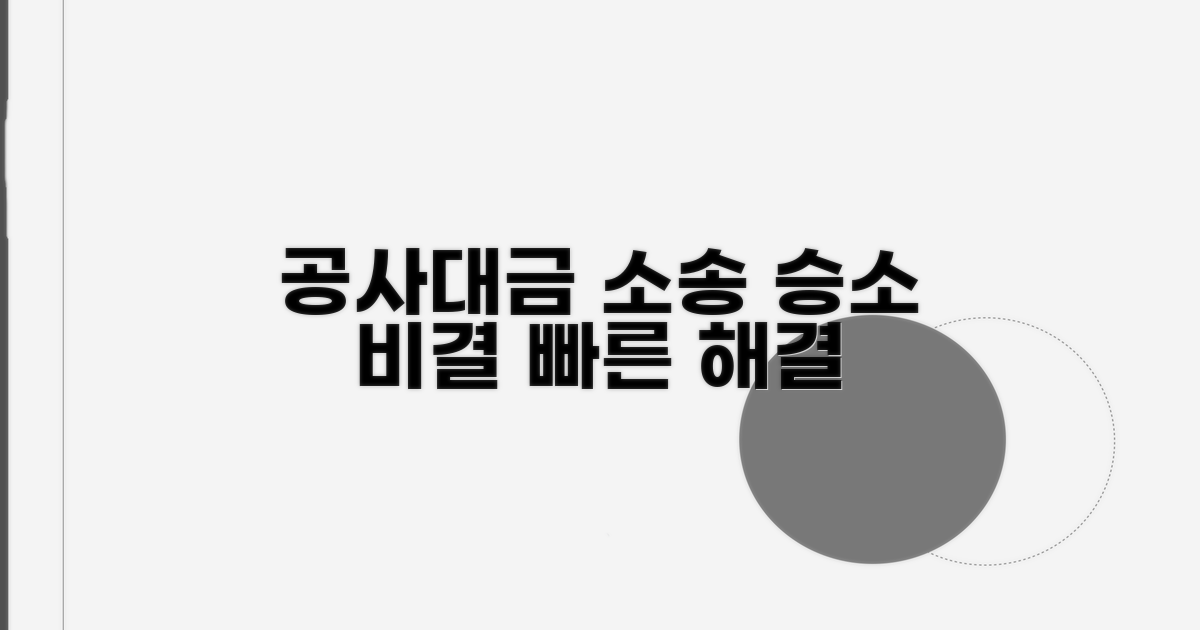 공사대금 소송 준비와 진행