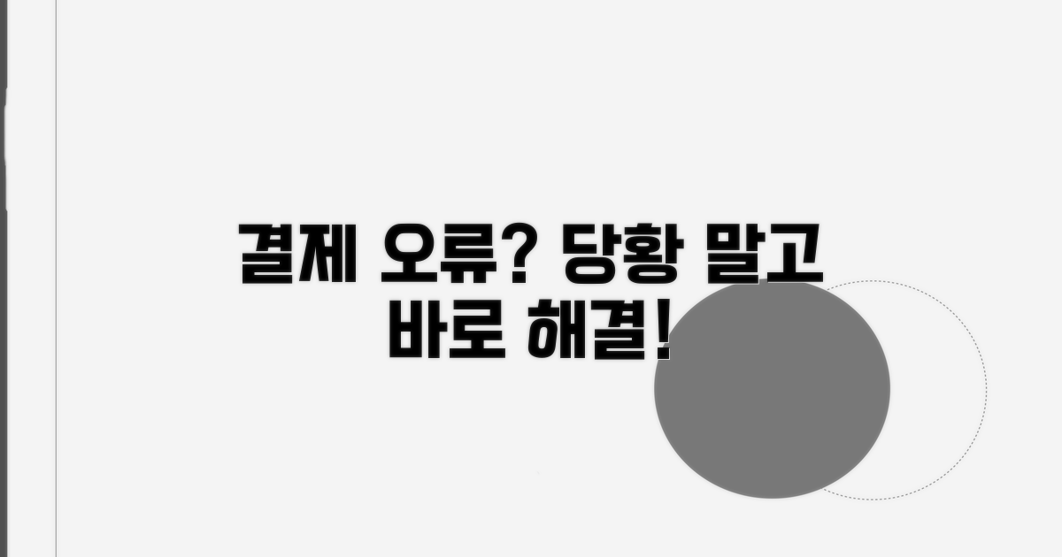 결제 오류 발생 시 대처