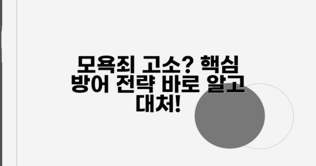 모욕죄 고소 대응 전략