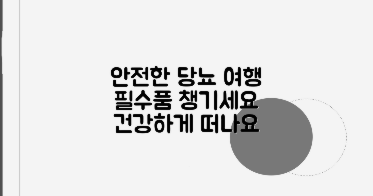 안전한 당뇨 여행 필수품