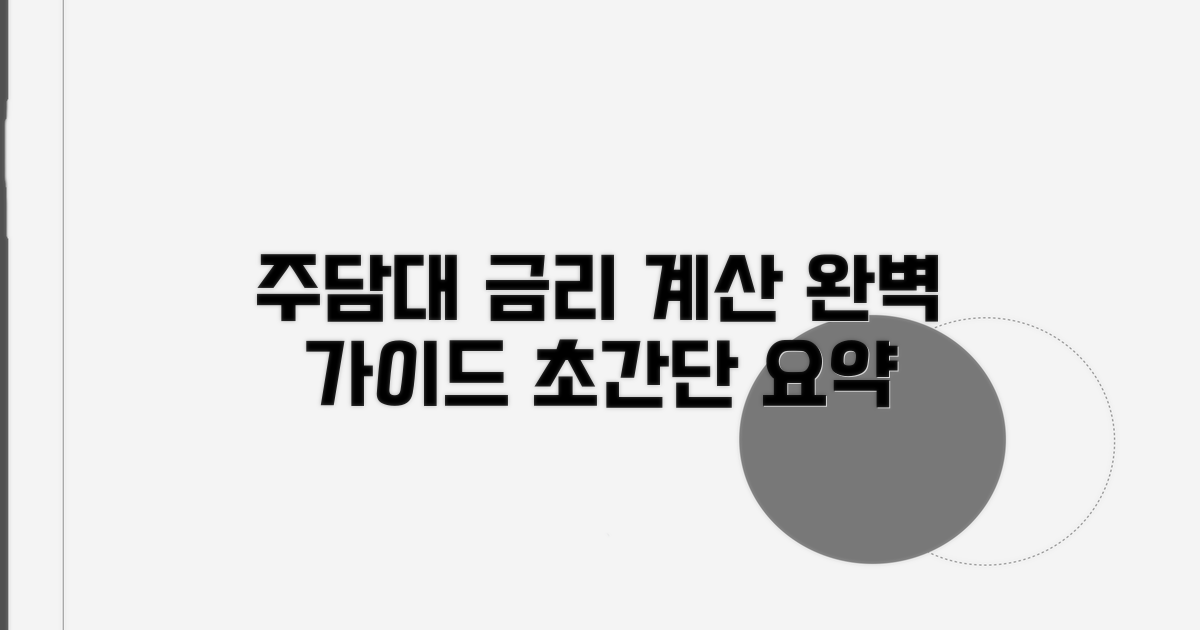 주담대 금리 계산 기본 가이드