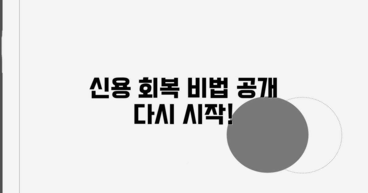 신용 회복 전략