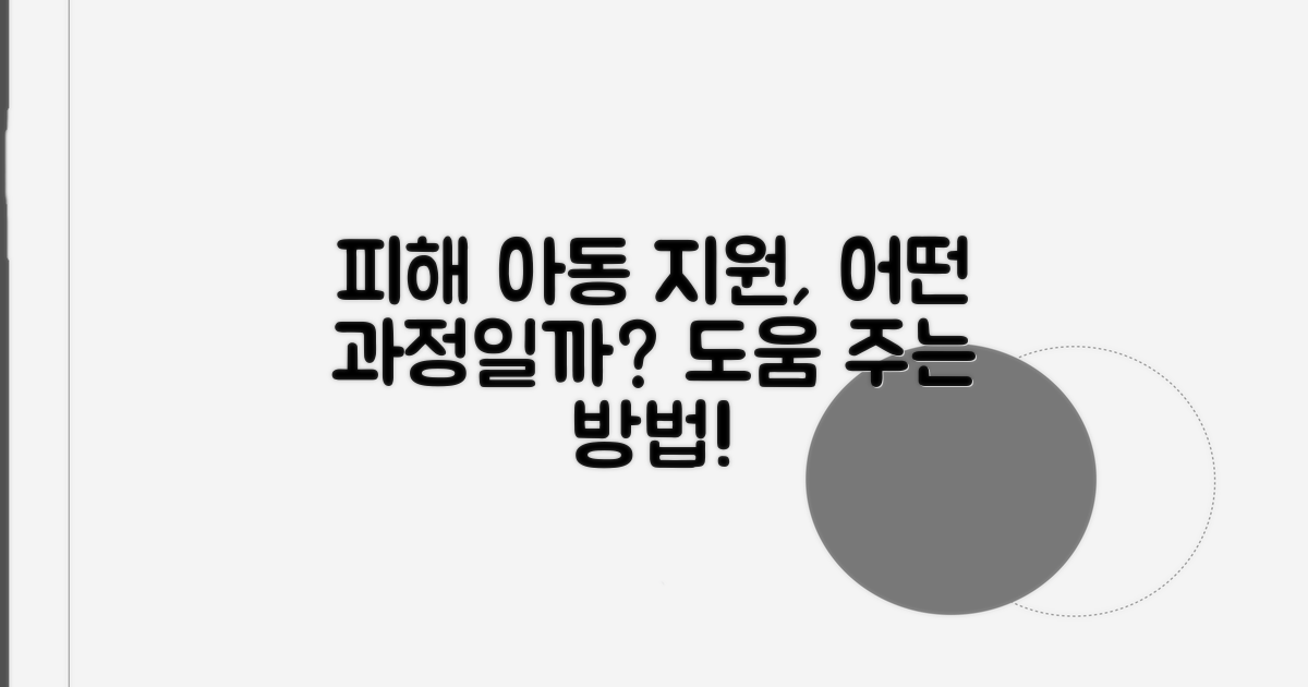 피해 아동 지원, 어떤 과정인가요?