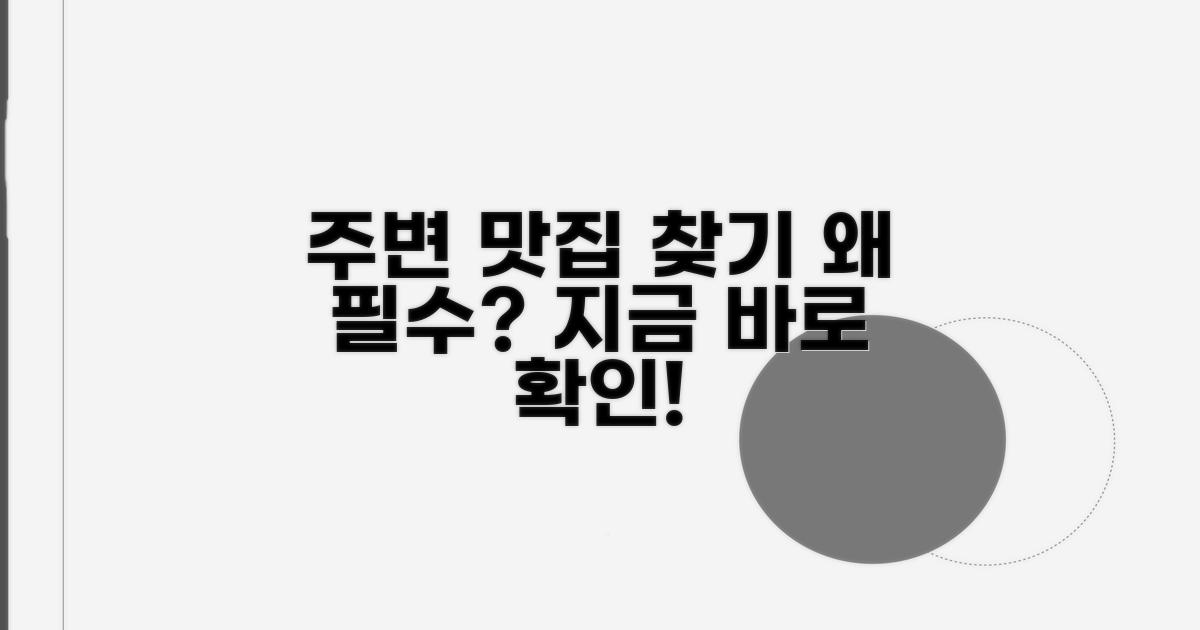 주변 맛집 찾기 앱, 왜 필수일까?