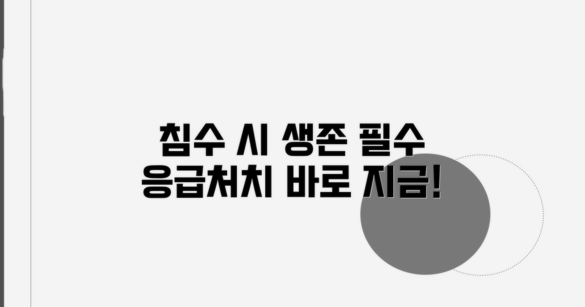 침수 즉시 필수 응급처치법