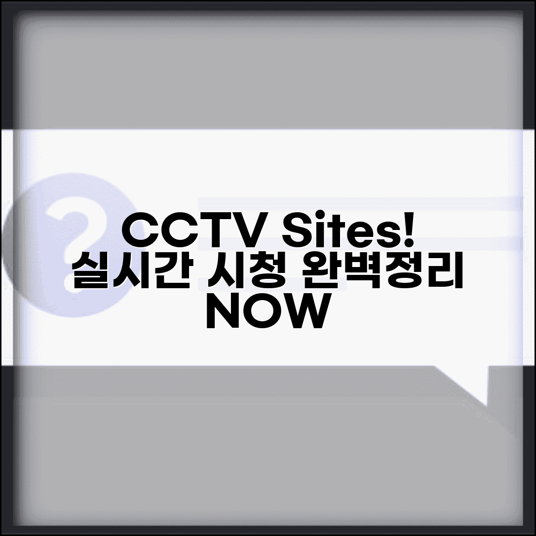 CCTV 보기 사이트 | 실시간 CCTV 시청 사이트 완벽정리