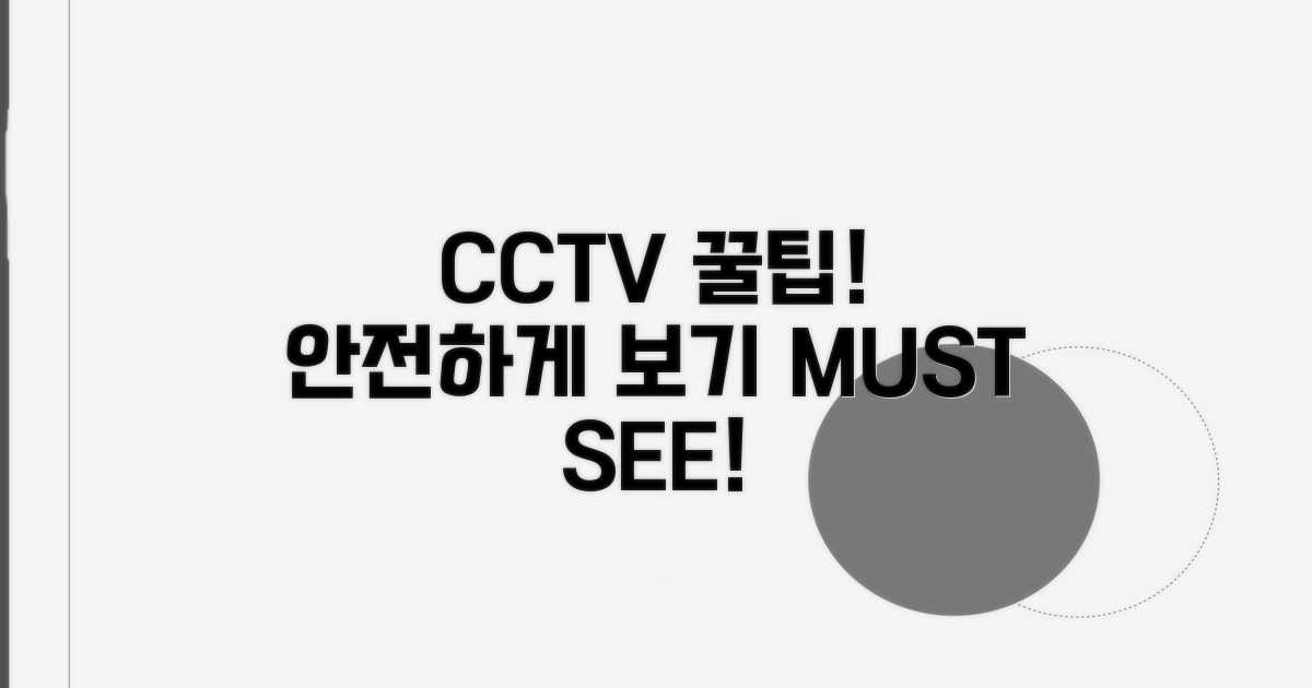 안전하게 CCTV 보는 꿀팁