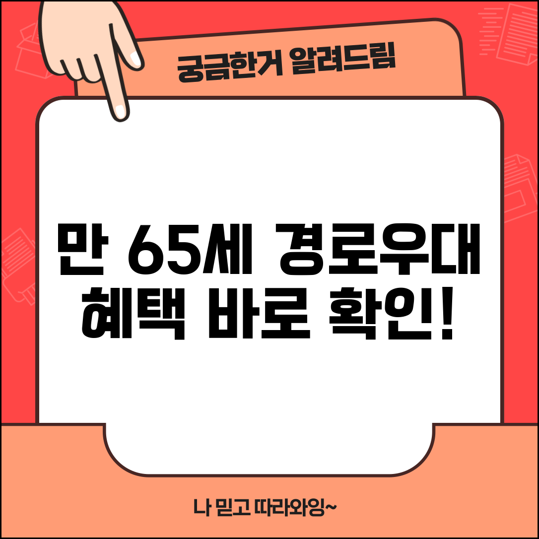 경로우대 나이 기준 상세 안내 | 만 65세 생일부터 적용되는 각종 우대 혜택들