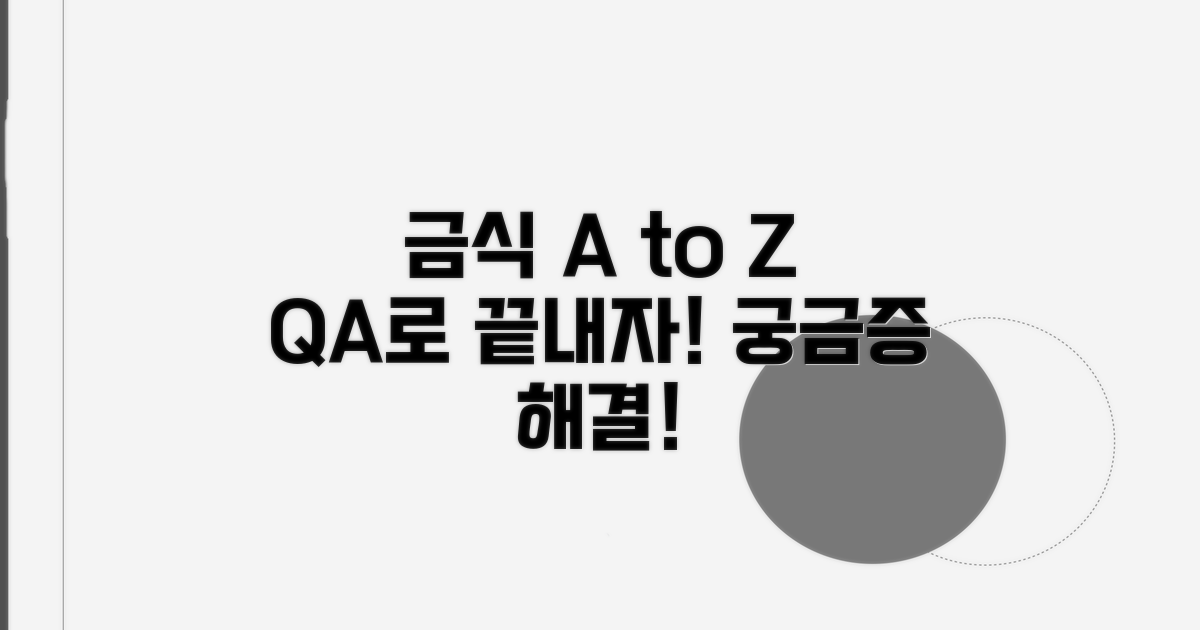궁금증 해결! 금식 관련 Q&A