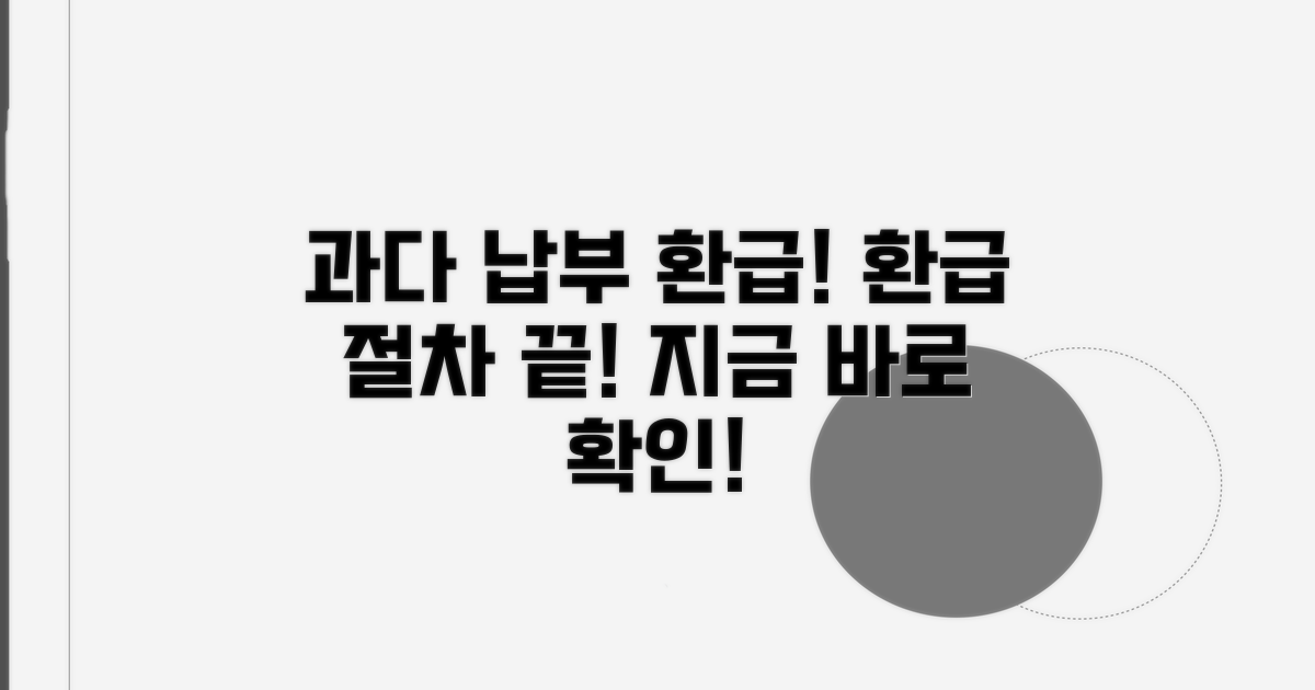 과다 납부 환급 절차 완전 정복