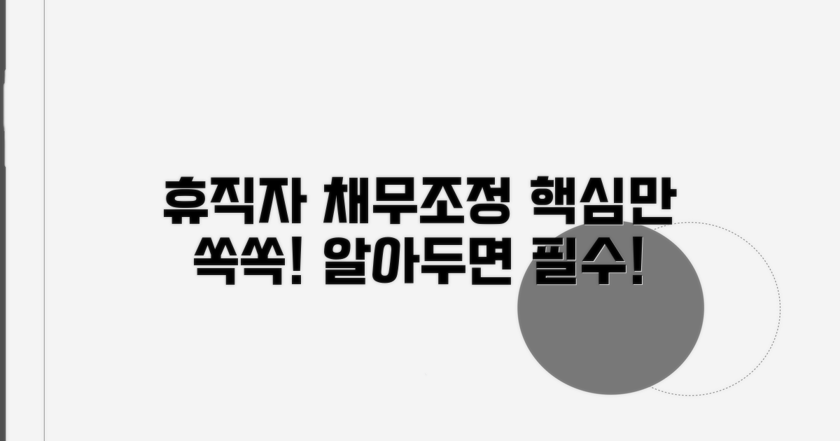 휴직자 채무조정 핵심 정보