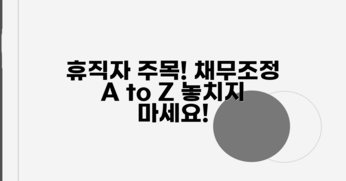 휴직 중 채무조정 절차 완벽 안내