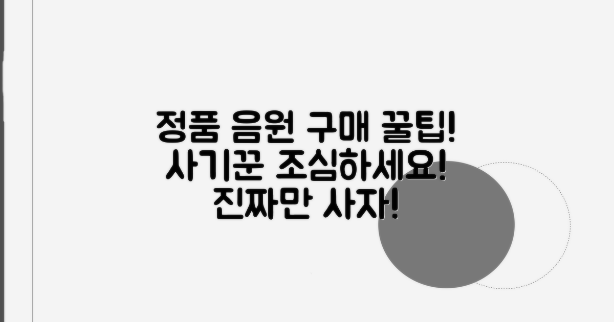정품 음원 구매 시 주의할 점
