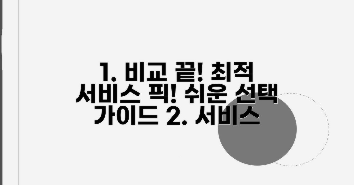 업체별 서비스 비교와 선택 가이드