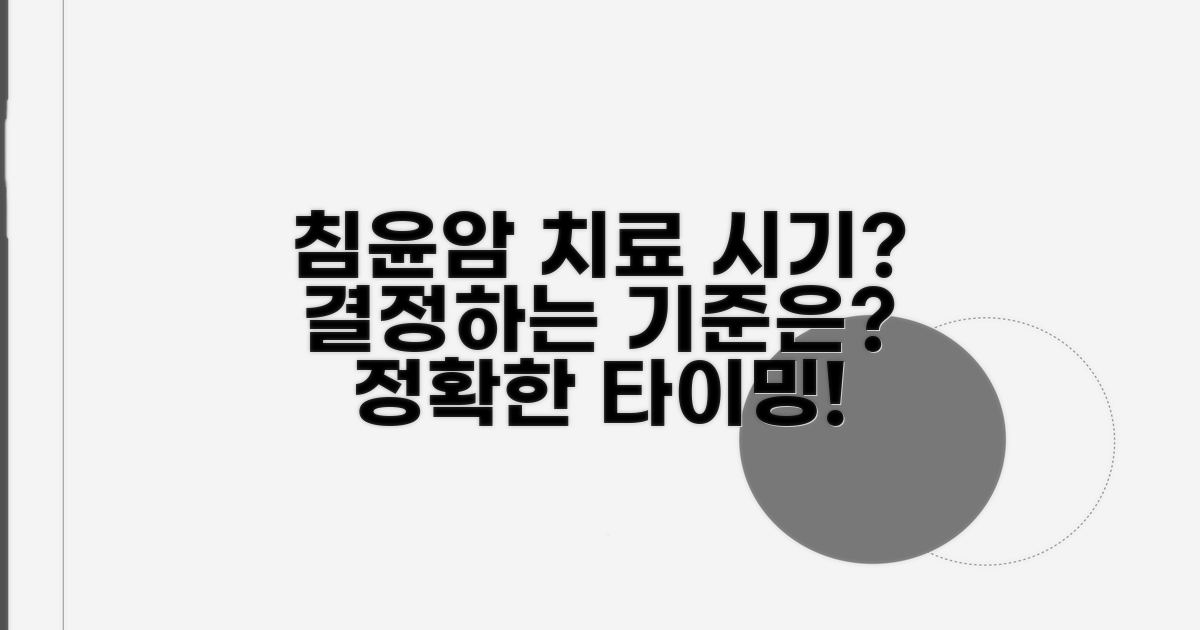 침윤암 전, 치료 시기 판단 기준