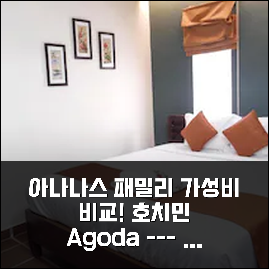 아나나스 패밀리 호텔, 호치민 가성비 비교
