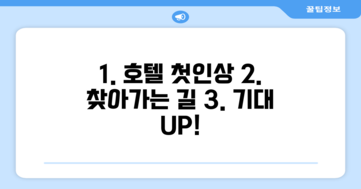 호텔 찾아가기와 첫인상