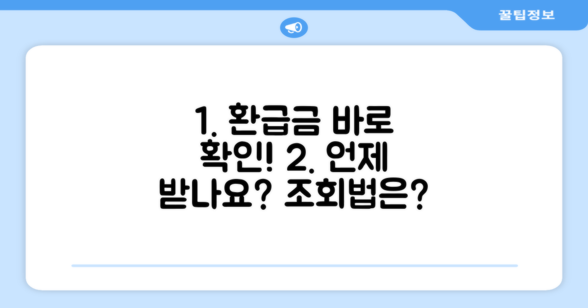 환급금 받는 기간과 조회 방법