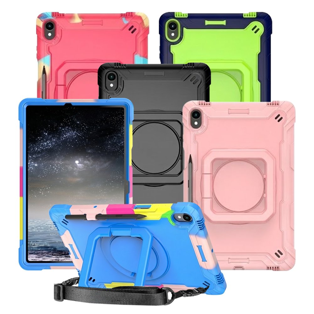 갤럭시탭 S11 케이스 범퍼 회전 스퀘어 스트랩 아머 레인보우블루, 탭 S11 상세 이미지 2