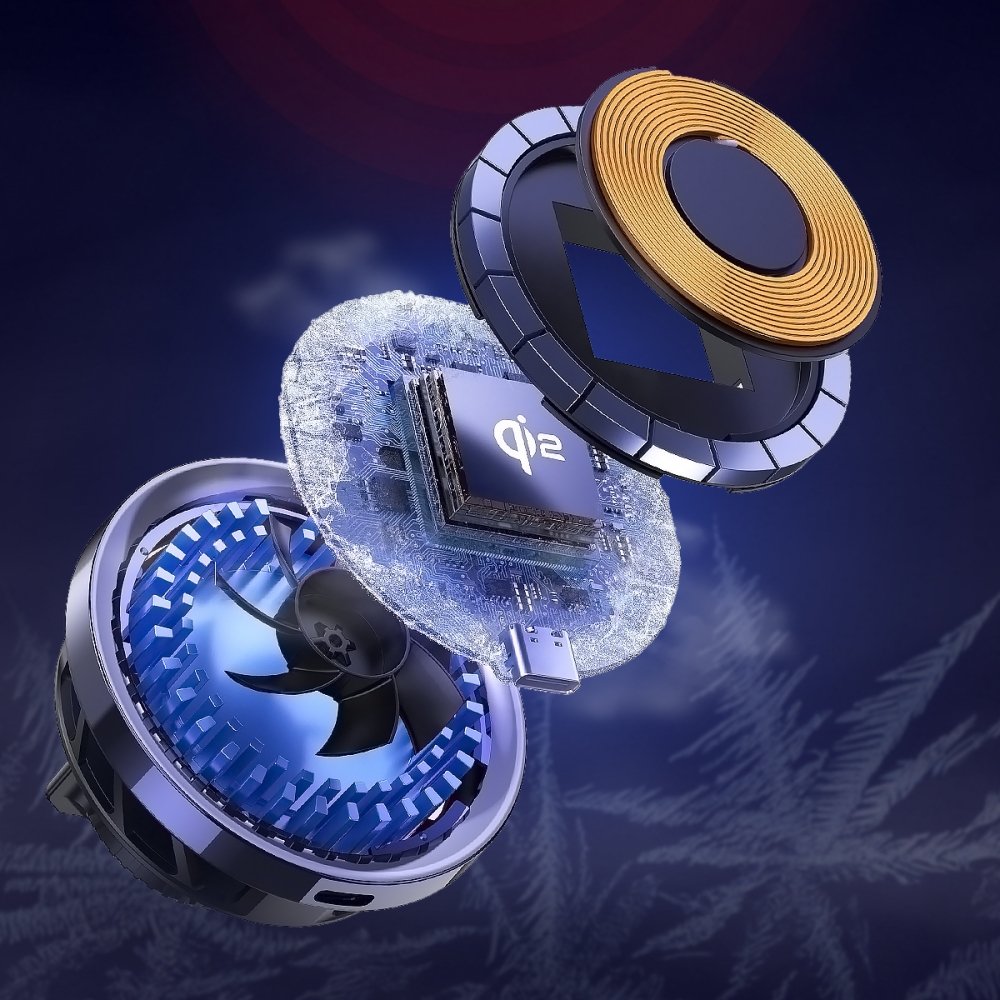 Qi2 맥세이프 차량용 거치대 냉각 쿨링 펠티어 고속 무선 충전기 파워M 오토 상세 이미지 1
