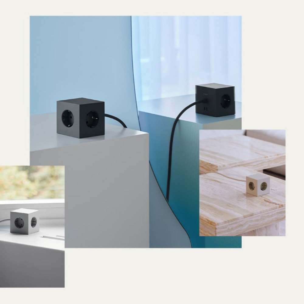 아볼트스퀘어1 큐브 고용량멀티탭 3구 C타입충전기 4000W 고전력콘센트 케이블형 상세 이미지 2