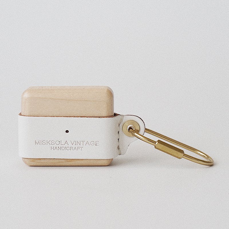 애플 AirPods 1 2 3 에어팟 프로 1 2 세대 빈티지 감성 나무 원목 가죽 케이스 상세 이미지 1