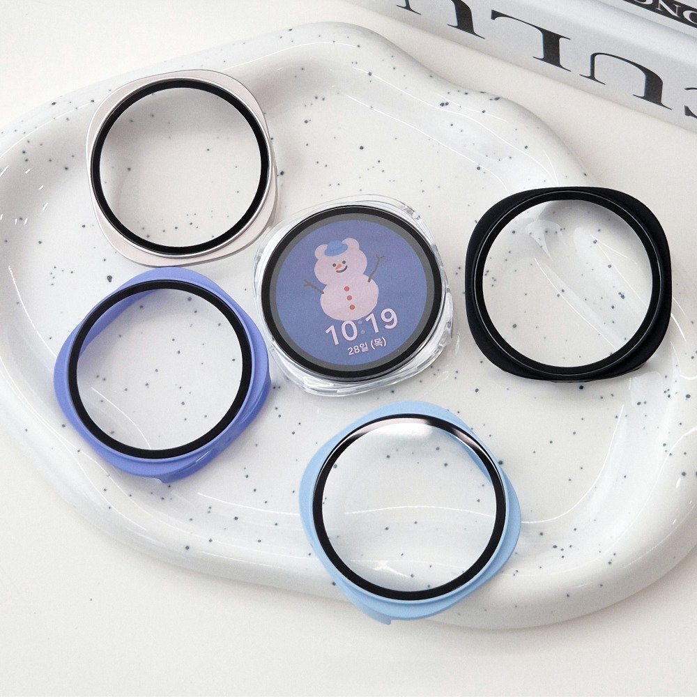 갤럭시워치8 케이스 풀커버 강화유리 액정보호 베젤링 상세 이미지 1