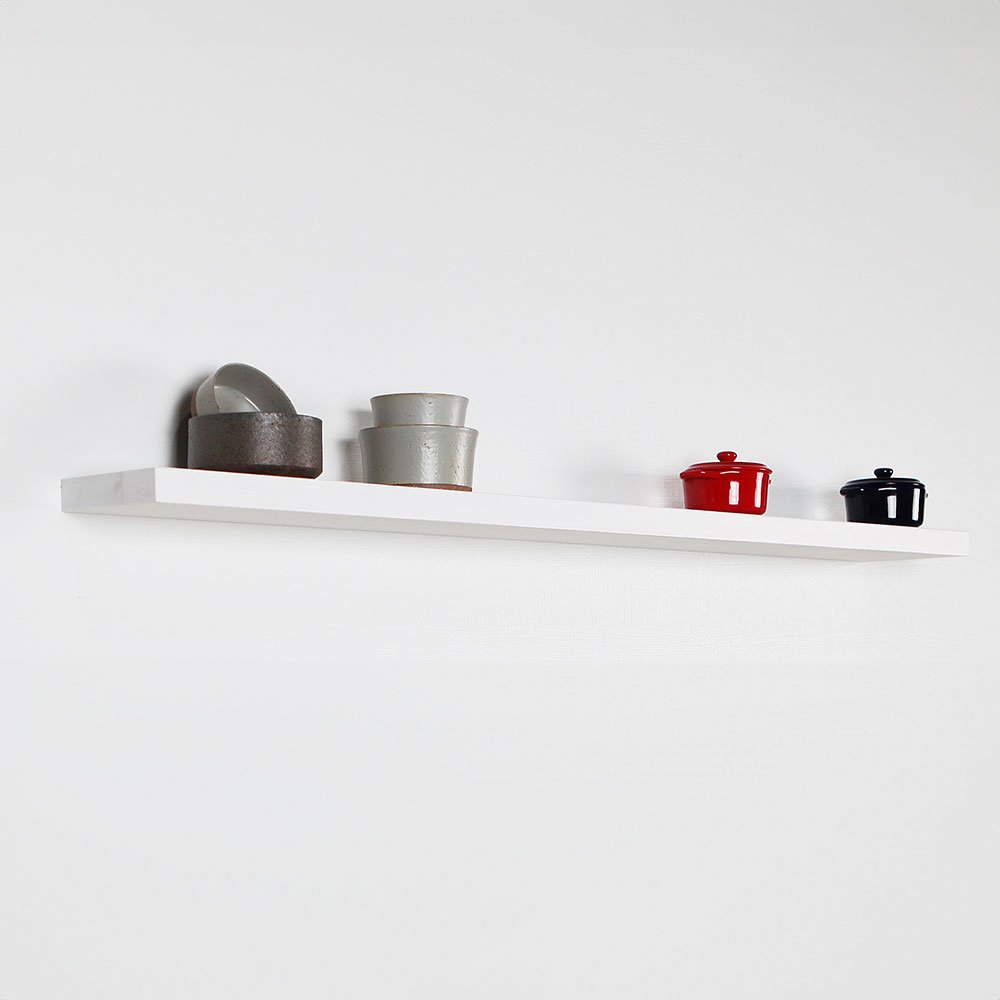 무지주 벽선반 원목 나무 벽걸이선반 인테리어 1800x200, 1단, 화이트워시 상세 이미지 1