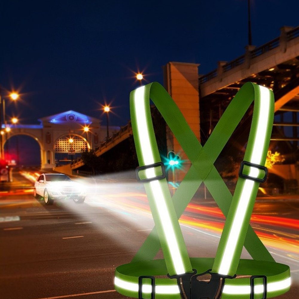 형광밴드 X반도 형광 야광 안전 조끼 작업용 조끼 상세 이미지 1