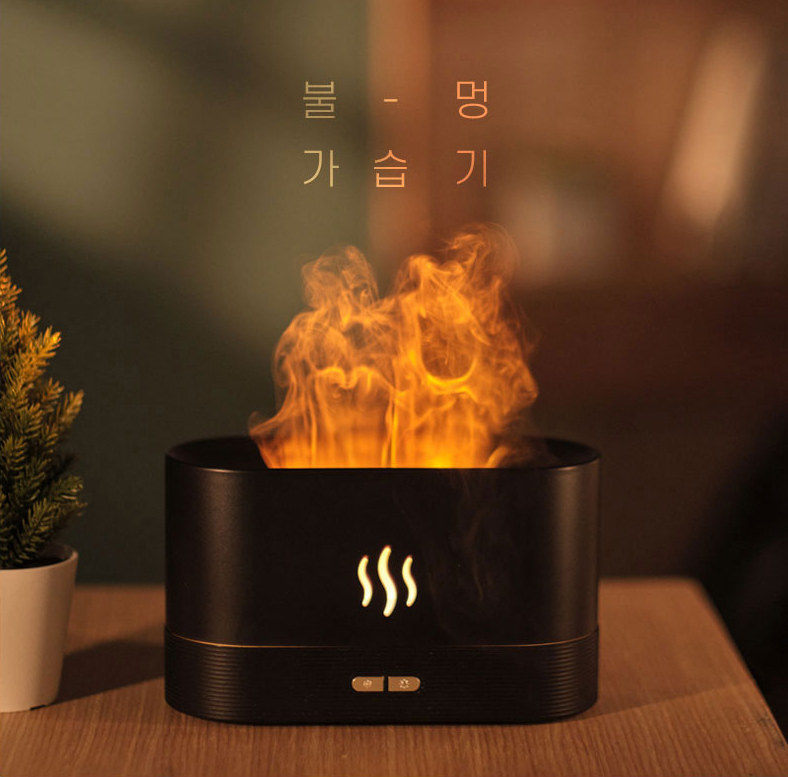 불멍 무소음 노필터 미니가습기 저소음 필터없는 소형 무드등가습기 사무실책상 탁상용 휴대용 상세 이미지 2