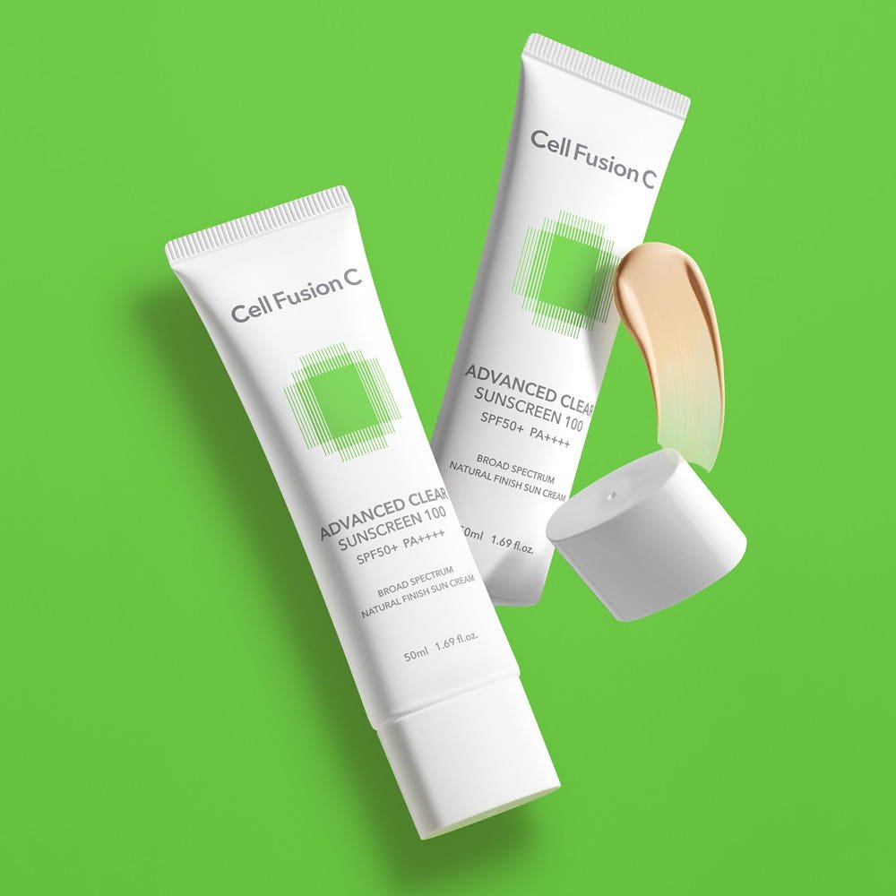 셀퓨전씨 어드밴스드 클리어 썬스크린 50ml+50ml / 데일리 수부지 프라이머 모공 요철 커버 베이스 선크림 상세 이미지 1